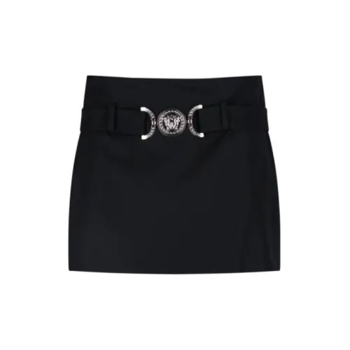 VERSACE Casual Short Skirts Women's Black