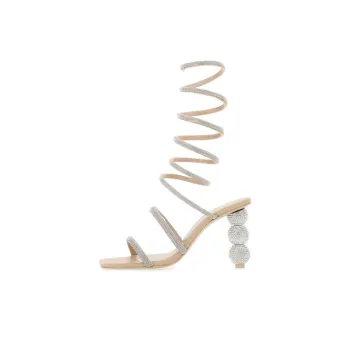 CULT GAIA One Strap Sandals 9cm Women's Silver