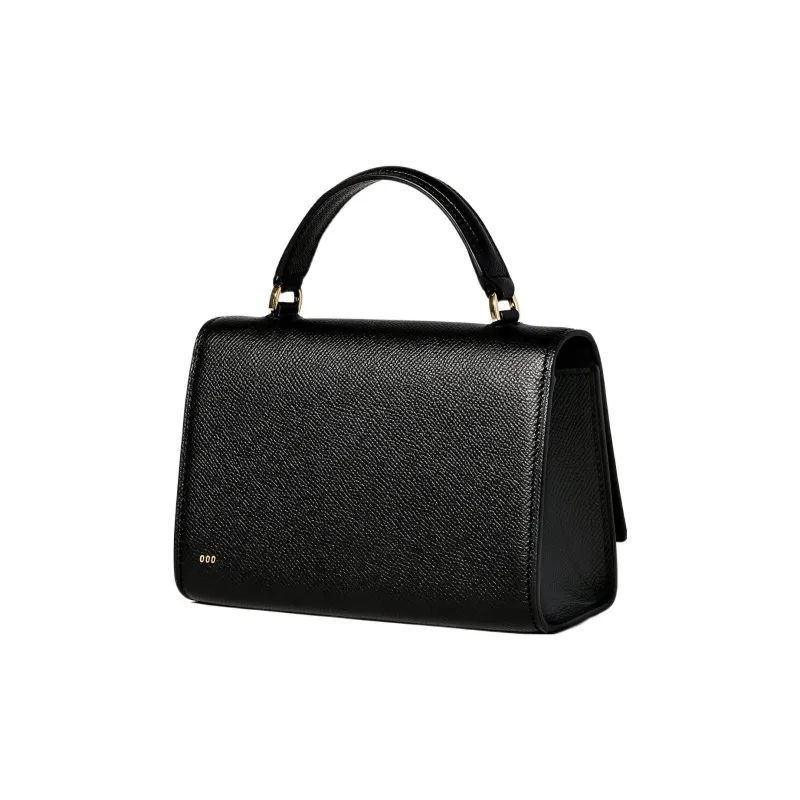 RSVP Paris Munchkin Collection Grained Calfskin Portable Crossbody Bag Shoulder Bag Small Size Women's Black-2