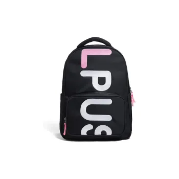LOVERPUSS Nylon Backpack Large Size Unisex Black Pink