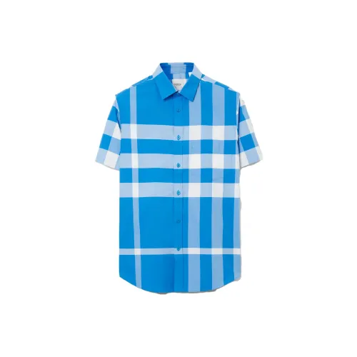 Burberry Shirts Men Blue