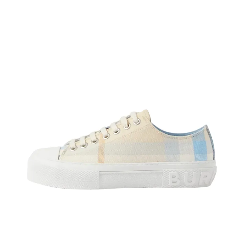 Burberry Vintage Check Cotton Sneaker Soft Blue Chalk Women's-0
