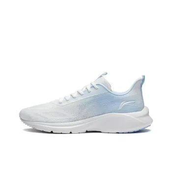 LiNing YunQue Cushioned Slip Resistant Abrasion Resistant Low Top Casual Running Shoes Men's White Blue
