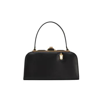 LOEWE Calfskin Lantern Bag Handbag Women's Black