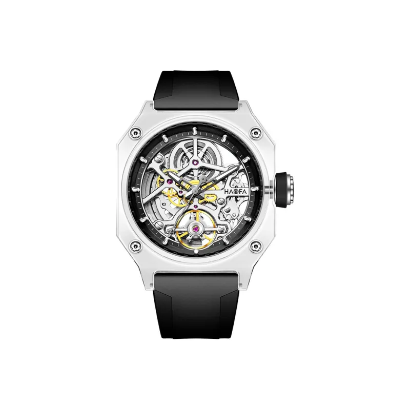 HaofaTourbillon Automatic Mechanical Movement Watch Men's Watches Black Dial-1