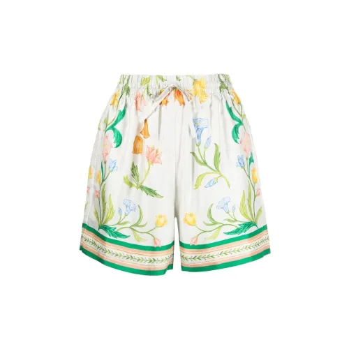 CASABLANCA Floral-print Silk Shorts