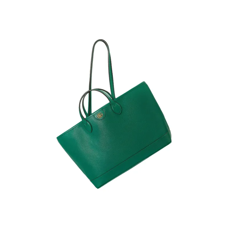 GUCCI Ophidia Leather Tote Bag Shopping Bag Handbag Medium Size Women's Green-2