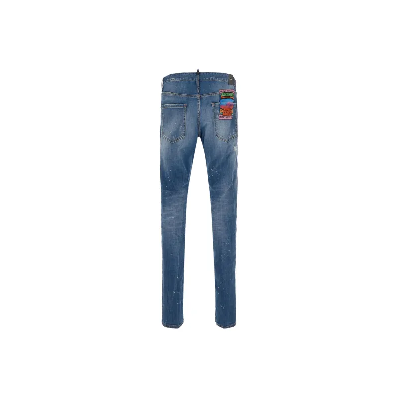 DSQUARED 2 Distressed Washed Skater Jeans-1