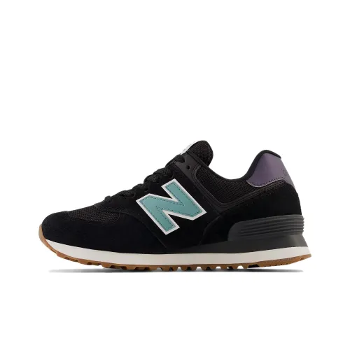 New Balance 574 Black Faded Teal Dark Mercury Women's