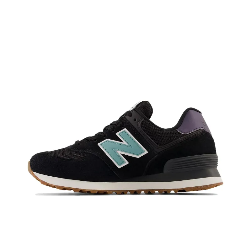 New Balance 574 Black Faded Teal Dark Mercury Women's-0