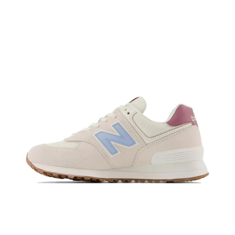 New Balance 574 Beige Baby Pink Ecru Blue Women's-0