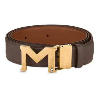 MONTBLANC Leather Belts Men Brown
