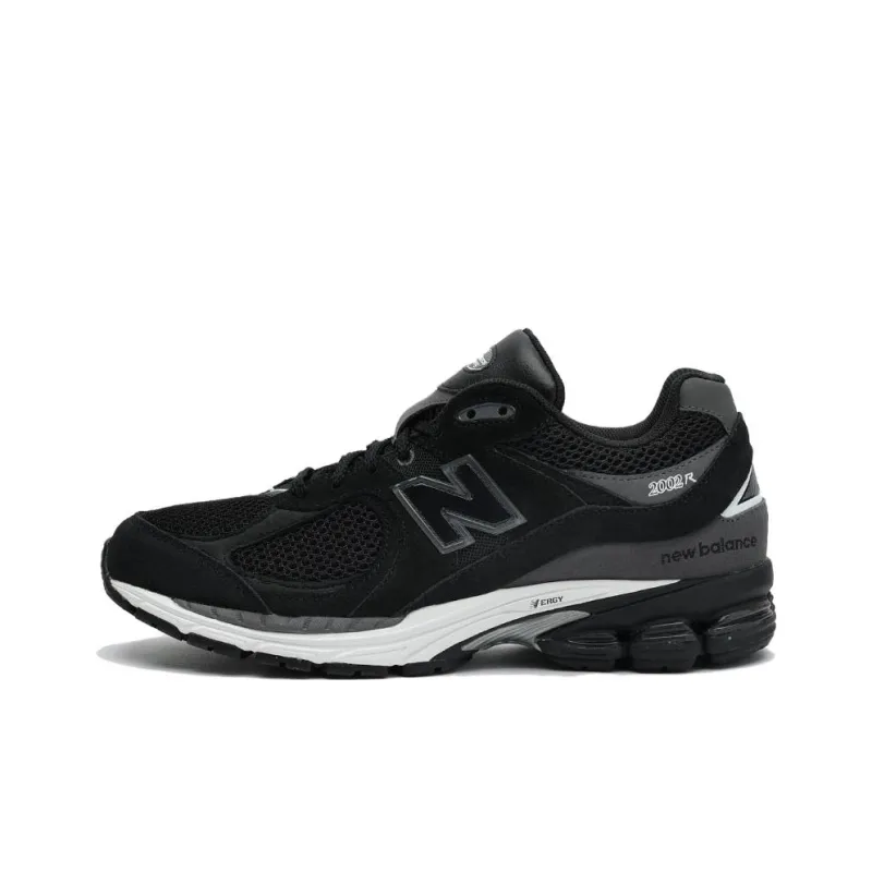 New Balance 2002R Black Dark Grey White-0