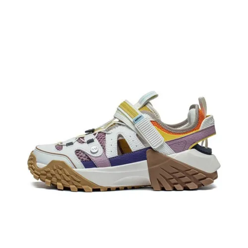 LiNing CF Linchuan V2 Anti-Slip Wear-Resistant Low-Top Sports Casual Shoes Men's White Purple