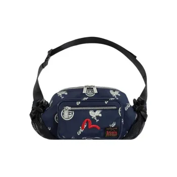 EVISU Embroidery Shoulder Bag, Crossbody Bag Regular Men's Blue