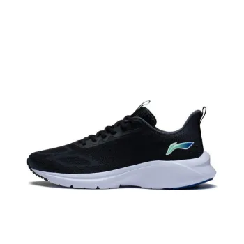 LiNing YunQue Cushioning Slip Resistant And Abrasion Resistant Low Top Casual Running Shoes Men's Ebony Black