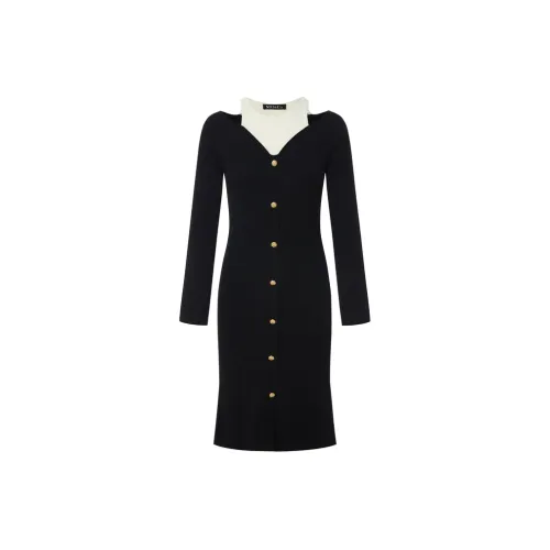 MO&CO Long-Sleeved Dresses Women's Black