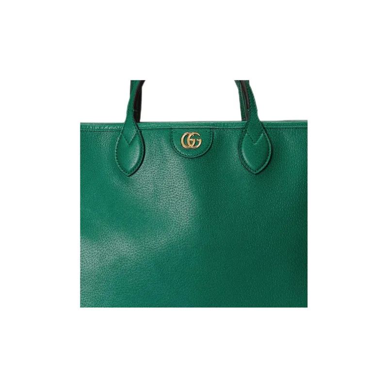 GUCCI Ophidia Leather Tote Bag Shopping Bag Handbag Medium Size Women's Green-8