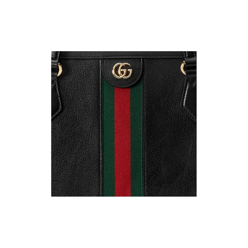 GUCCI Ophidia Canvas With Leather Trim Tote Bag Shopping Bag Shoulder Bag Handbag Medium Size Women's Black-7