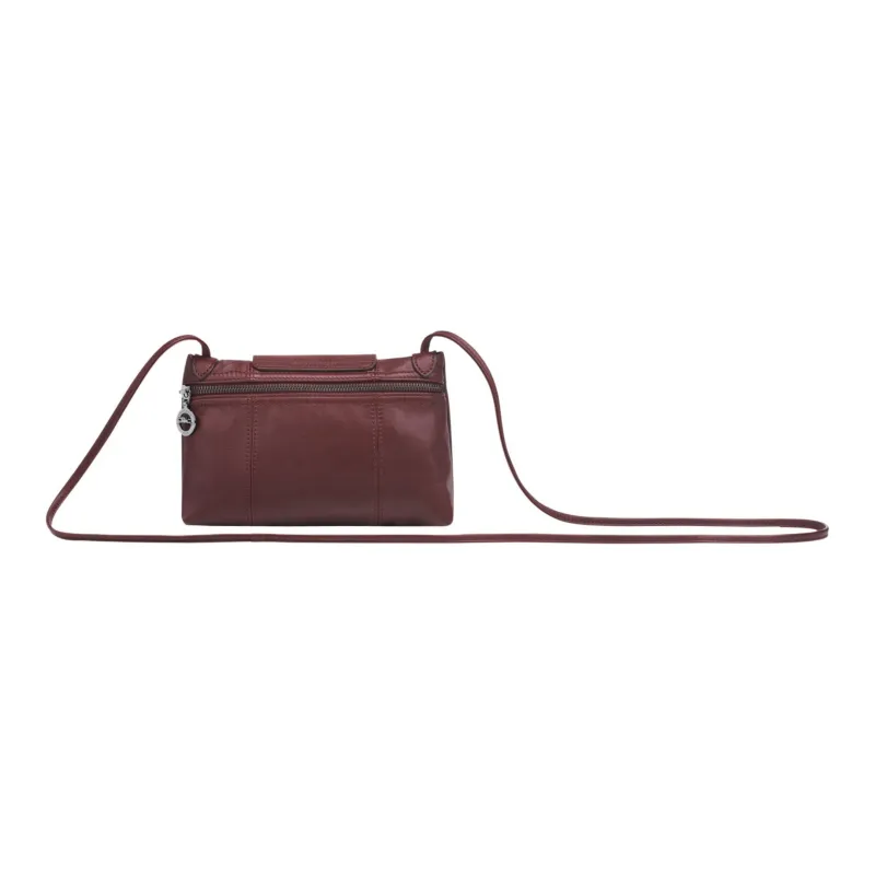 LONGCHAMP Le Pliage Cuir Leather Shoulder Bag Crossbody Bag Women's Brandy Color-1