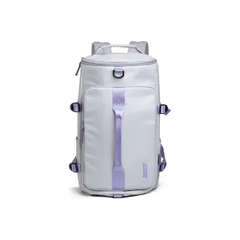 LOVERPUSS Nylon Yoga Bag Gym Bag Backpack Large Size Women's Gray Purple