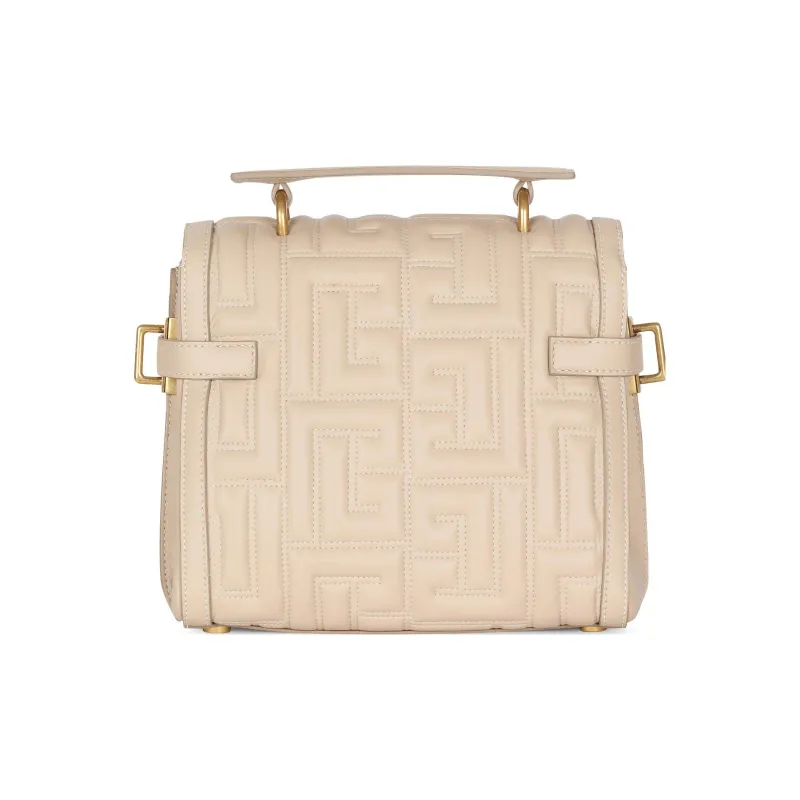 BALMAIN B-BUZZ Quilting Lambskin Shoulder Bag Crossbody Bag Handbag Women's Light Brown-2