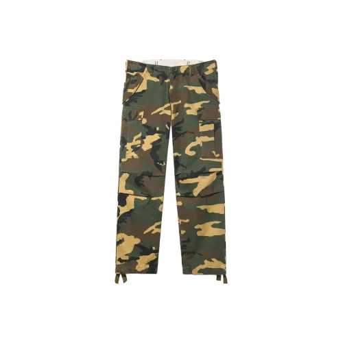 Alpha Industries Casual Pants Men Green Camouflage