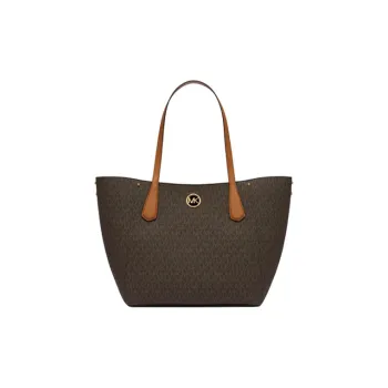 MICHAEL KORS Artificial Leather Tote Bag, Shopping Bag, Shoulder Bag Large Size Women's Dark Brown/Acorn Brown