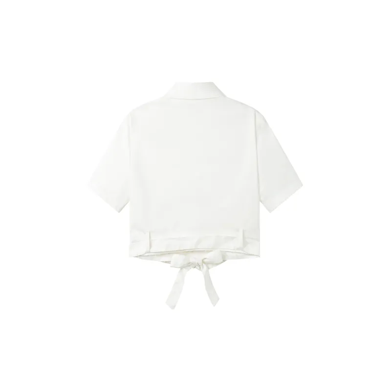 NS76 Crop Tops Women's White-1