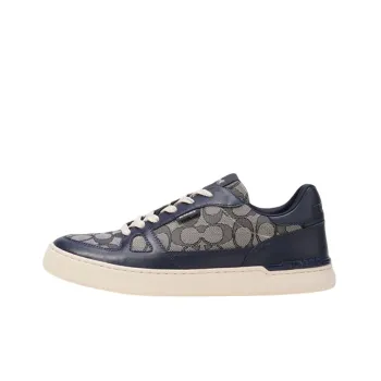 COACH Clip Stylish Skateboarding Shoes Men's Blue Gray