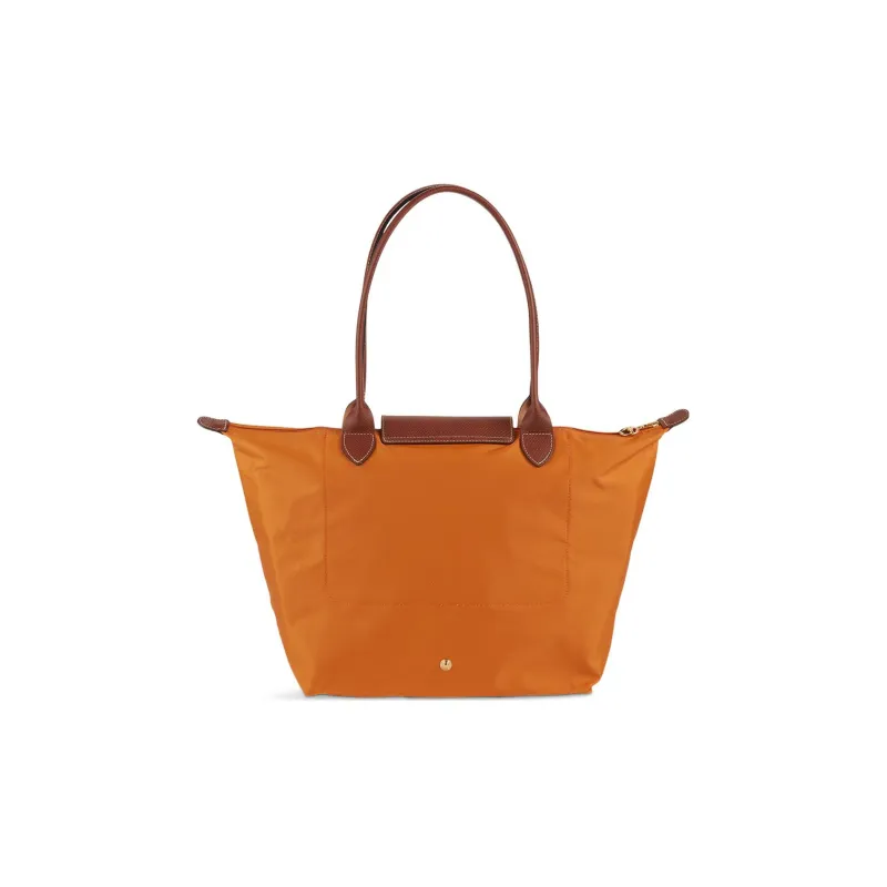 LONGCHAMP Le Pliage Canvas With Leather Tote Bag Shopping Bag Canvas Bag Handbag Shoulder Bag Large Size Women's Orange-1
