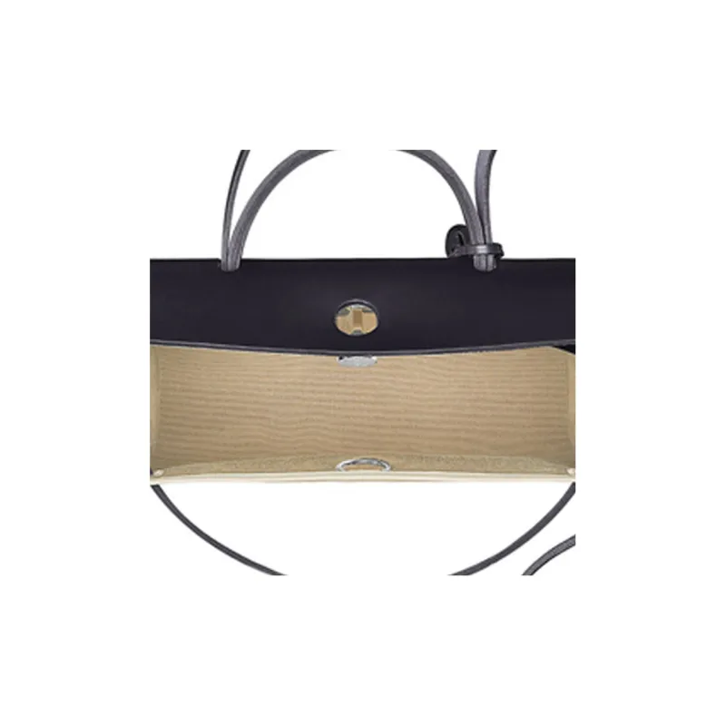 HERMES Herbag Canvas With Leather Handbag Shoulder Bag Crossbody Bag Unisex Indian Blue/Windbreaker Gray-4