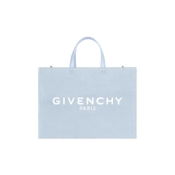 GIVENCHY Canvas Tote Bag Shopping Bag Shoulder Bag Crossbody Bag Handbag Medium Size Women's Light Blue