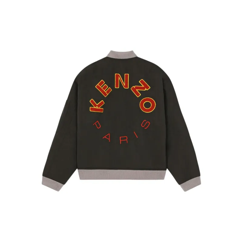 KENZO Logo Embroidered Zipped Bomber Jacket-1