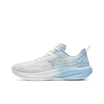XTEP Cushioning Anti Slip And Wear Resistant Low Top Feiyu Technology Running Shoes Men's Sail White Microwave Blue