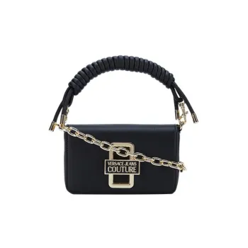 VERSACE JEANS COUTURE & PU Handbag, Shoulder Bag, Crossbody Bag Women's Black
