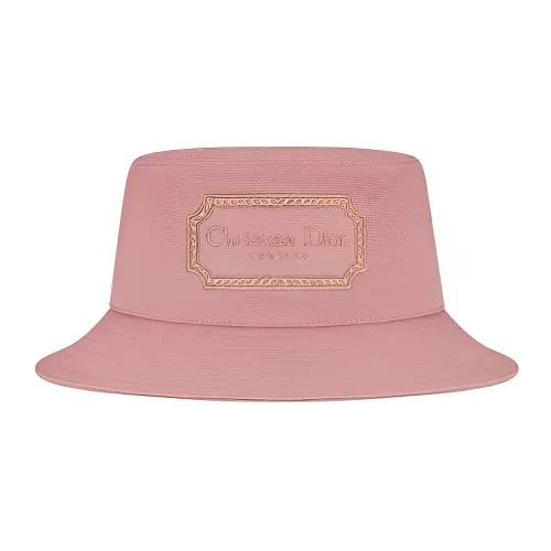 DIOR Mens Letter Embroidered Bucket Hat Pink