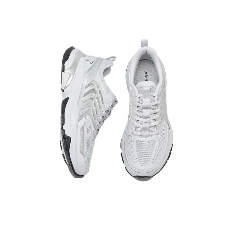 XTEP Cushioning Anti Slip And Wear Resistant Low Top Running Shoes Men's Gray Silver-3