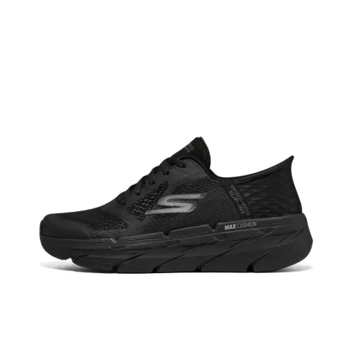 Skechers Max Cushioning Running Shoes Men Low-Top Black