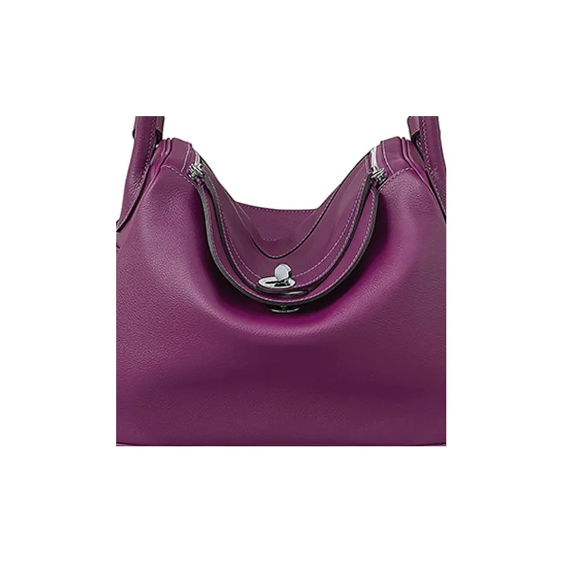 HERMES Lindy Evercolor Calfskin One Shoulder Handbags Women's P9 Anemone Sea Cucumber Purple-1