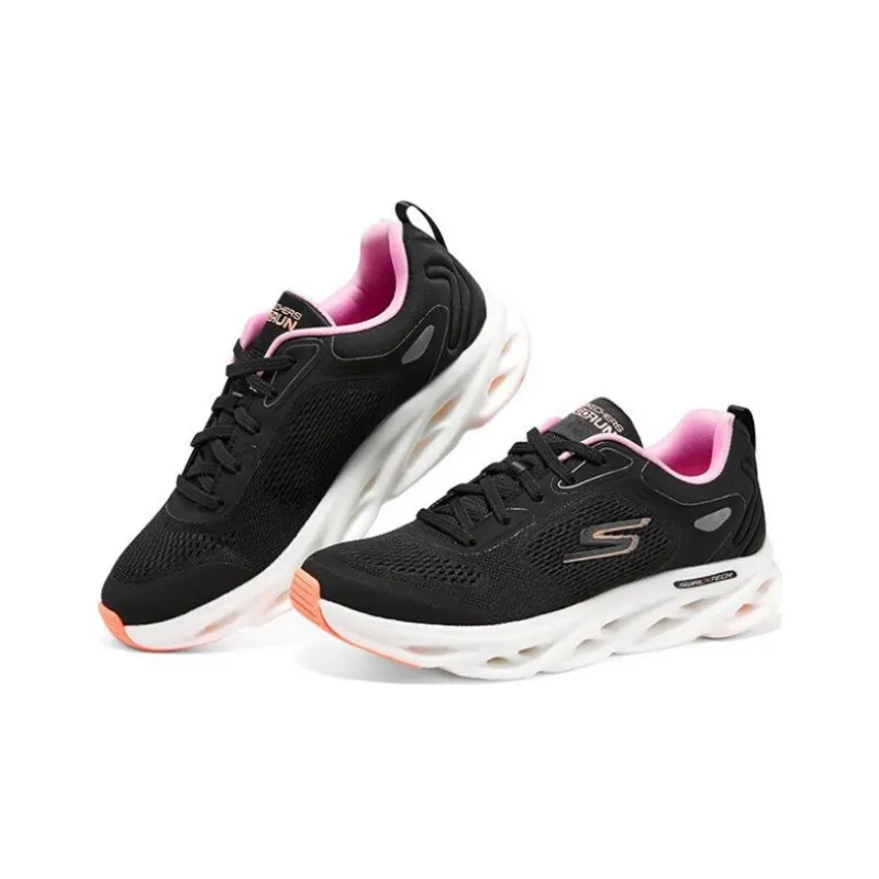 Skechers Go Run Swirl Tech 'Black White Pink' Women's-1