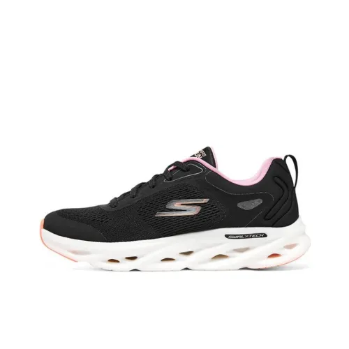 Skechers GO Run Max Running Shoes Women's Low-Top Black/White/Pink