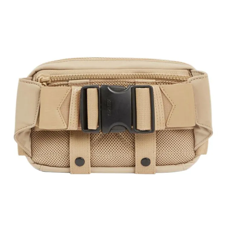 KENZO Nylon One Shoulder Crossbody Fanny Pack Women's Beige-1