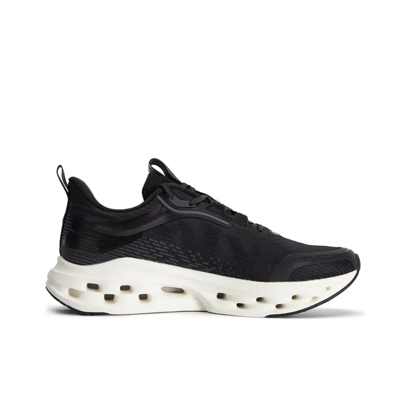 XTEP Shock Absorption Spinning 10.0 Running Shoes Men Low Top Black White-1