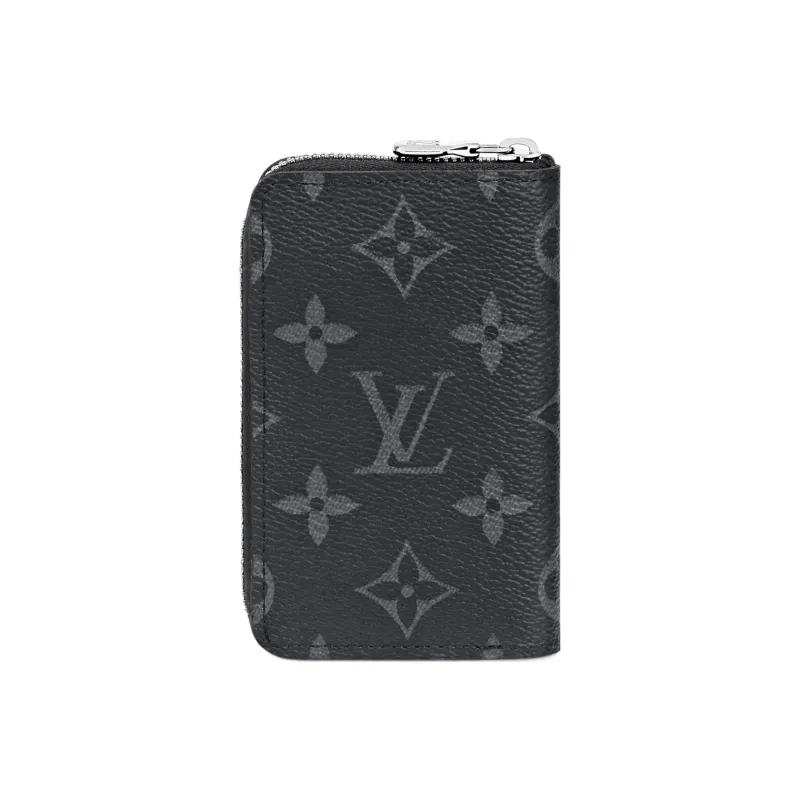 LOUIS VUITTON Zippy Canvas Coin Purse Men's Black/Gray-2