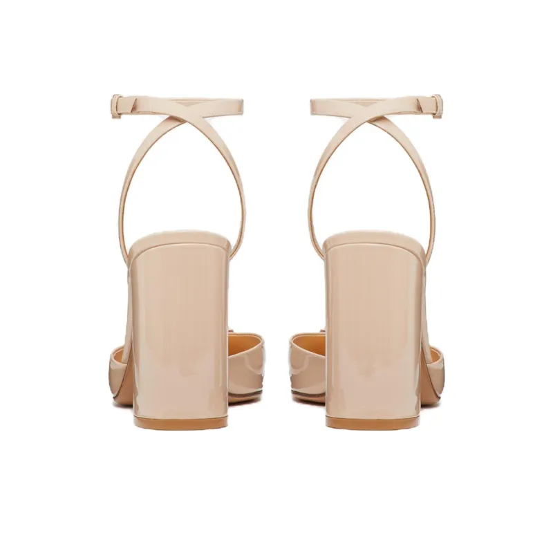 Valentino One Stud High Heels 9cm Women's Pink-4