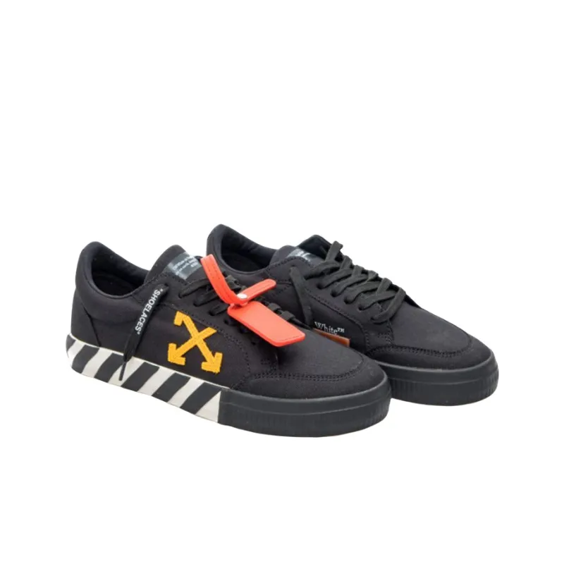 OFF WHITE Vulcanized Low Black Orange Canvas-2