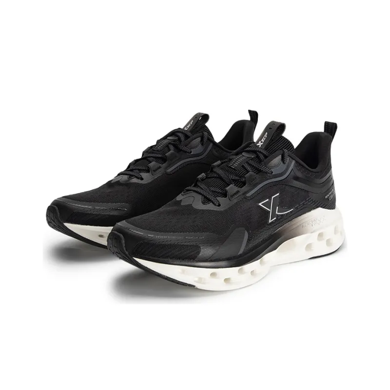 XTEP Shock Absorption Spinning 10.0 Running Shoes Men Low Top Black White-2