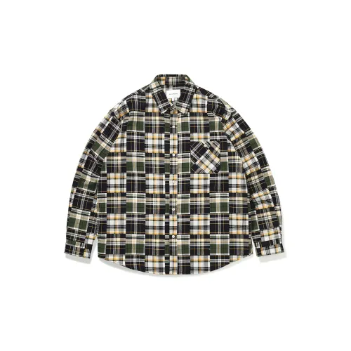 714STREET Shirts Unisex Yellow Green Plaid