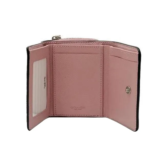 COACH Trifold Wallet Leather Wallet Mini Women's Pink-3